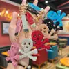 Nuevo Llavero de Aleación con Hebilla de Calavera Completa de Cerámica y Arcilla con Pedrería de Cristal de Alta Gama, Colgante Decorativo para Bolso