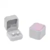 Caja de anillo al por mayor de fábrica franela anillo pendientes joyería caja de joyería embalaje caja de joyería anillo caja de joyería de anillo