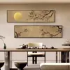 Nueva Pintura Decorativa de Salón de Té Chino Estética de la Dinastía Song Pared de Fondo de Sofá de Sala de Estar Colgante de Pared Bambú Zen Mural de Oficina