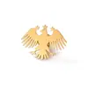 Venta Caliente Transfronteriza Acero Inoxidable Simple Águila Blanca Broche para Chaqueta de Traje de Hombre y Mujer Accesorios de Animal Águila Venta al por Mayor