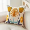 Funda de Almohada Bordada de Tulipán Funda de Almohada Funda de Almohada Cojín de Sofá Extraíble y Lavable Cojín de Girasol Cojín Lumbar para Sala de Estar