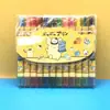 Crayones Giratorios de 12 Colores Lindos de Dibujos Animados Largos y Cortos Papelería Creativa para Dibujar Crayones Largos para Niños de Jardín de Infancia