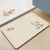 Tapetes Simples para Chão de Banheiro Coreanos, Tapetes Absorventes para Chão de Banheiro, Tapetes de Chão de Lama Diatomácea Coloridos de Desenho Animado, Tapetes para Porta de Entrada, Personalizados