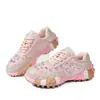 Zapatos Deportivos Casuales para Mujer, Nuevo Estilo Europeo, Moda Versátil con Pedrería Completa, Suela de Durian, con Cordones, Talla Grande, Zapatos Transfronterizos