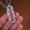 Colgante de Plata Pura Vintage con Acabado Envejecido de Rey Ciervo Dorado con Nubes Bermellón y Patrones Auspiciosos para Hombres, Atrae Riqueza y Prosperidad