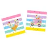 Festa de Aniversário Infantil Tema Sorvete de Verão Prato de Papel Descartável para Festa Copo de Papel Guardanapo de Papel Toalha de Mesa