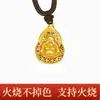 Novo modelo no mesmo estilo das joalherias: Pingente de Buda moeda de ouro areia estilo antigo chama. O pingente de ouro areia não desbota mesmo quando queimado