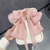 Super Fairy Bow Ribbon Clip Clipe de Rabo de Cavalo de Cabelo Feminino Meia Gravata Mostrando o Rosto Pequeno Cabelo Tubarão Clipe Fofo Headwear
