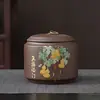 Lote de Latas de Té de Arena Morada China Latas para Pu'Er Selladas Cerámica Doméstica Almacenamiento Grande para Té Pu'Er Cajas de Almacenamiento para Té