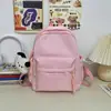 Mochila Escolar Estética de Alto Valor Dopamine Milk Fufu para Niñas, Estilo Coreano Simple para Estudiantes de Secundaria y Preparatoria, Mochila Compacta para Estudiantes de Primaria