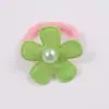 Elástico de Cabelo Flor de Feltro Colorida com Acessórios de Pérola, Elástico Colorido de Flor de Ameixa para Cabelo de Bebê, Elástico Fofo para Cabelo de Meninas Que Não Danifica o Cabelo