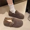 Sapatos femininos estilo Birkenstock com sola grossa, que aumentam a altura, nova coleção de inverno 2026, design slip-on, versáteis e quentes, estilo coreano fashion