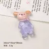 Accesorios de resina DIY de dibujos animados, pinzas para el pelo de animales transparentes de cuerpo entero, fundas para teléfono, dijes para zapatos, llaveros, colgantes, accesorios