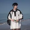 Camisa Polo de Manga Corta con Cuello Camisero para Hombre, Camiseta de Verano de Marca Moderna, Estilo Coreano Ajuste Delgado, Nueva Versátil Tendencia 2026
