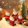 Decoración de Escritorio Exclusiva Transfronteriza de Papá Noel y Muñeco de Nieve Adornos Pequeños Mini Escena Navideña Accesorios para Disparos de Maquetas