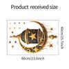 Nuevo FX-E329 comercio exterior Medio Oriente Estrella Luna adornos puertas y ventanas de vidrio embelleciendo pegatinas de pared al por mayor autoadhesivo