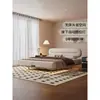 Cabecero de Cama con Respaldo Ultradelgado de Acero Ecológico, Cama de Cuero Genuino Estilo Vintage, Cama Doble Sin Bordes Francesa Retro para Apartamento Pequeño Infantil