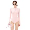 Traje de neopreno Jellyfish para snorkel y surf, de manga larga, protector solar, secado rápido, adelgazante, traje de baño de una pieza para mujer, al por mayor y personalizable