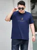 Camiseta de Manga Corta de Algodón Puro para Hombres Gordos, Talla Grande, Corte Holgado, 180g, Algodón Peinado de 26 Hilos, Talla Grande, Corte Holgado