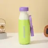 Nova caneca térmica criativa de aço inoxidável 316 com alça de transporte, design inspirado em dopamina e canudo, perfeita para estudantes