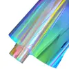 Papel Láser Iridiscente Película Brillante Película de Celofán Iridiscente Pegatina Resina Epoxi Translúcida Película Arcoíris Hecha a Mano Pegatina Transparente de Colores