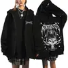 Sudadera con capucha y cremallera estampada Harajuku Stray Kids Evil Skzoo Periférico 2025 Holgada Lote