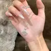 Collar colgante de ballet de circón de alta calidad para mujer, nicho único, exquisito, tendencia de moda, cadena para el cuello versátil, cadena para la clavícula