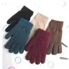 Guantes Cálidos con Pantalla Táctil para Otoño e Invierno, Unisex, de Lana, Forrados de Felpa, Guantes de Ciclismo a Prueba de Frío, Engrosados, Adecuados para Estudiantes y Uso al Aire Libre