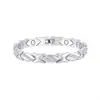 Pulsera de Joyería de Trébol de Cuatro Hojas con Incrustaciones de Diamantes Magnéticos para Mujeres Transfronteriza, Aleación Ecológica de Lujo Ligero, Pulsera Desmontable y Ajustable