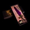 Set de pluma de inmersión de pluma retro estilo europeo, pluma de pluma de color sólido, plumín reemplazable, regalo creativo para las fiestas
