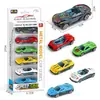 Coches de Juguete Transfronterizos para Niños, Coches de Carreras Deslizables de Aleación, Modelos de Simulación de Coches Pequeños, Vehículos de Ingeniería, Coches de Policía, Camiones de Bomberos Set