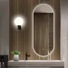 Espejo de baño inteligente LED antivaho transfronterizo, espejo ovalado sensible al tacto con luces, espejo de maquillaje impermeable montado en la pared