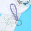 Llavero de cuerda de cuero trenzado, accesorio para llaves, llavero de metal, llavero de coche, colgante, fabricantes mayoristas