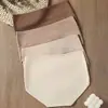 Roupa íntima feminina popular transfronteiriça de cintura alta plus size com etiqueta de lavagem em inglês, Calcinhas 100% Algodão, Nova Versão Confortável, Etiqueta de Lavagem Temu