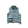 Colete Outdoor Funcional Yidao Vintage 2026 Verão Novo Estilo Estilo Montanha Multibolsos Gola Alta Secagem Rápida com Zíper