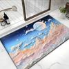 Alfombra de Tierra de Diatomeas para Baño Absorbente Alfombra para Pies Entrada Resistente a la Suciedad Resistente al Desgaste Fácil Cuidado Alfombra de Piso