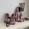 Bolsa Tote Transversal Versátil em Lona Floral para o Dia a Dia, Nova Coleção Verão 2026 para Esportes ao Ar Livre e Lazer, Bolsa para Festa de Estudantes