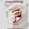 Adesivo Estático de Vidro Desenho Animado de Natal Roupa de Raposa Fofa de Inverno Janela de Vidro de Casa Decoração de Natal