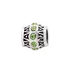 Panjia 2025 Nuevo Diamante de Goteo de Aceite con Incrustaciones de Diamantes de Cinco Colores Cuentas Separadas de Agujero Grande Pulsera de Cuentas Sueltas Accesorios de Joyería DIY con Cuentas