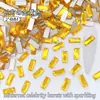 2*4mm Retangular Manicure Colorido Fundo Plano Formato Especial Decoração de Manicure Material para Unha Usável Diamante de Manicure Xiaohongshu