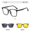 2190 Montura Grande Funda abatible Montura Magnética para Gafas Tres en Uno Clip Polarizado TR90 Gafas Magnéticas Gafas de Sol Gafas Planas