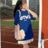 [Al por mayor] Camisetas Coreanas de Manga Corta para Otoño y Verano, Cuello Redondo para Hombre y Mujer, Camisetas de Manga Corta Holgadas con Estampado de Letras