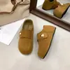 Aumento da altura interna de 4 cm, sapatos Birkenstock com fivela dourada retrô, nova coleção outono 2026, couro camurça, fecho de velcro, sapatos slip-on de cobertura total
