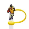 Acessórios de palito de desenho animado criativo da NBA para bebidas de milk tea