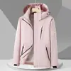 Ventas Directas de Fábrica Chaquetas de Exterior para Pareja para Hombres y Mujeres en Primavera y Otoño Combinación de Colores Capucha Desmontable Ropa de Montañismo Punch Simple
