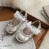 Zapatos de Princesa para Niñas Estilo Nuevo de Primavera y Otoño Mary Janes de Perlas para Bebé Zapatos Individuales de Suela Blanda para Niños Zapatos Pequeños de Cuero para Niños