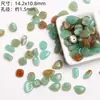 Cuentas de acrílico con forma de halo verde retro, cuentas cuadradas de grava para joyería hecha a mano DIY, collar de cuentas