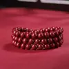 Pulsera Cruda de Cinabrio de Tres Círculos y Múltiples Círculos con Alto Contenido de Oro Púrpura Arena Roja Imperial para el Año de Nacimiento, Venta al por Mayor y Dropshipping