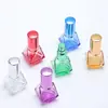 Botella de spray de perfume de vidrio de color hexagonal con rodillo de diamante en stock al por mayor, botella decantadora de perfume de alta estética