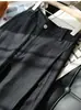 Calça de Linho Tencel para o Dia a Dia~Fresca Macia Cintura Alta Quadril Solto Cobre o Quadril Emagrecimento Reta Perna Larga Calças Femininas Verão H050705